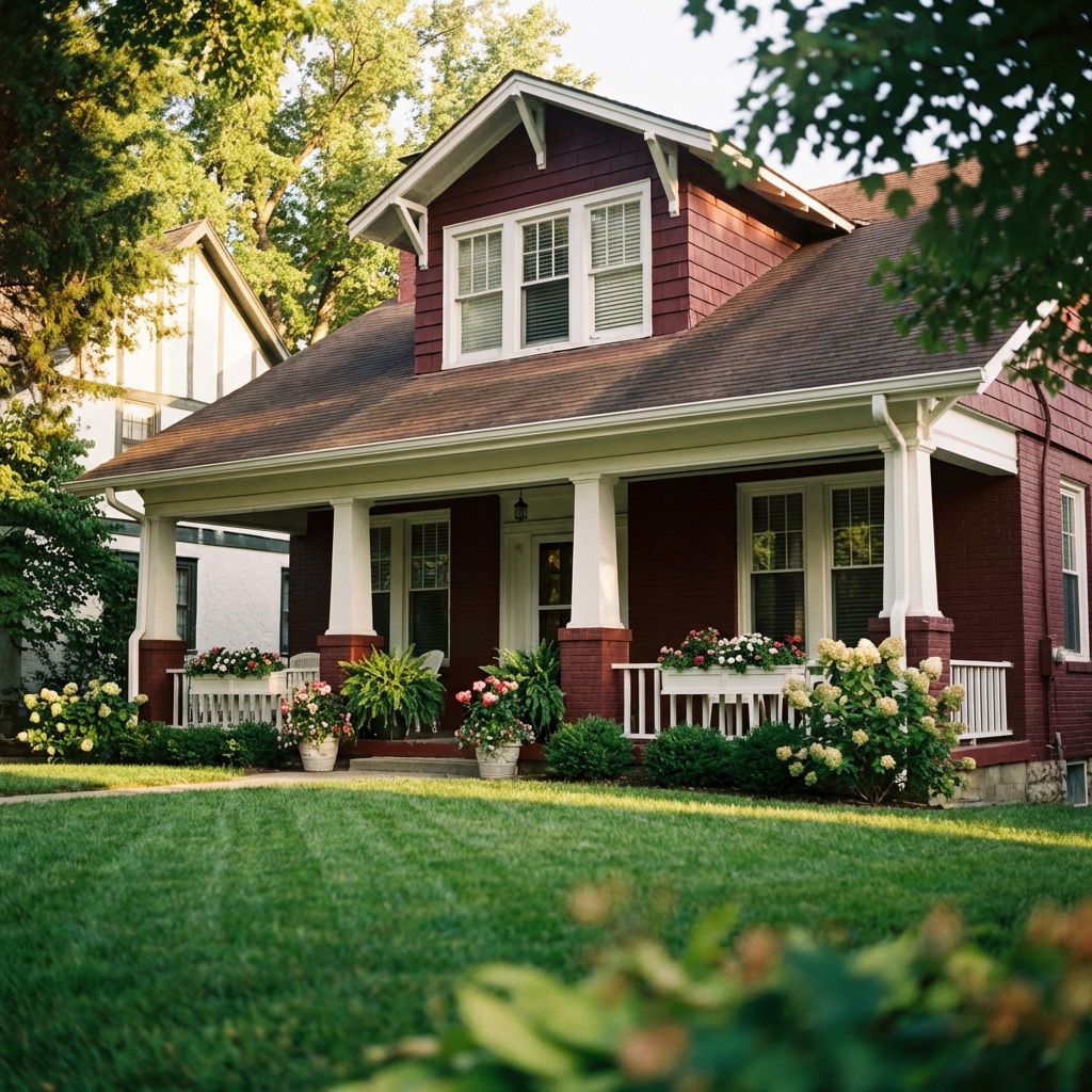 A shaded porch where arrangements were composed with care
