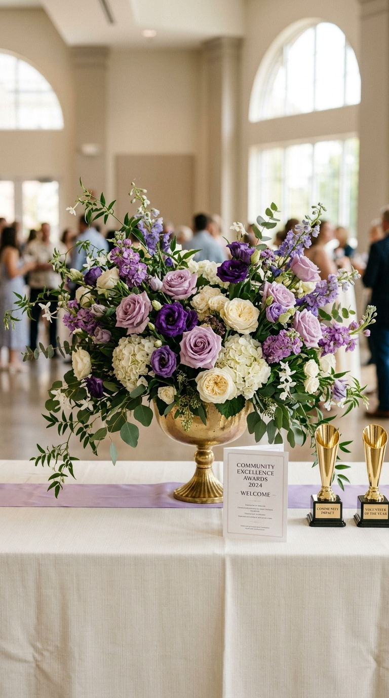 Private event floral arrangement