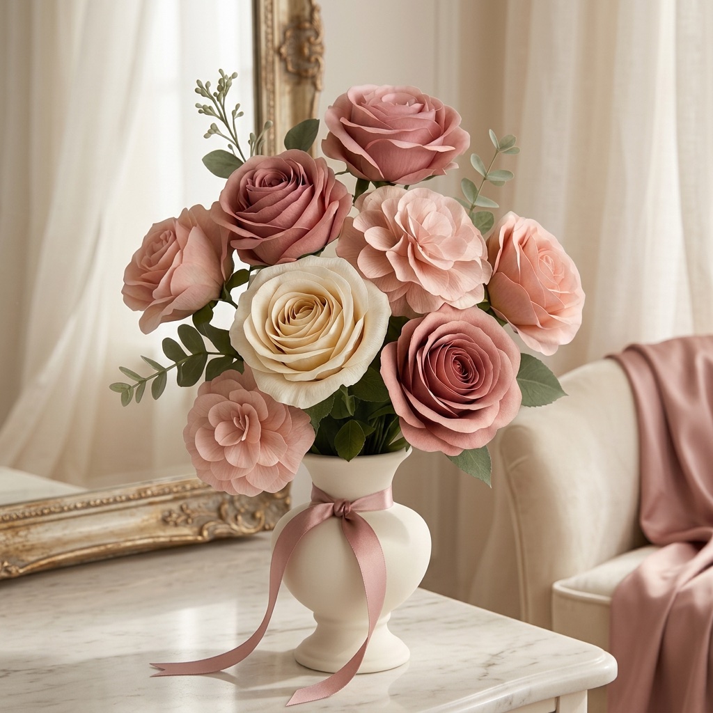 The Custom Couture in a styled setting