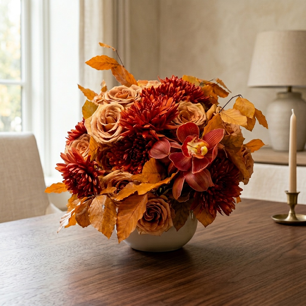 The Sunday Arrangement in a styled setting